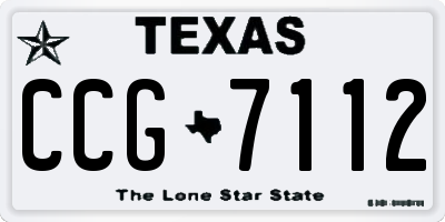 TX license plate CCG7112