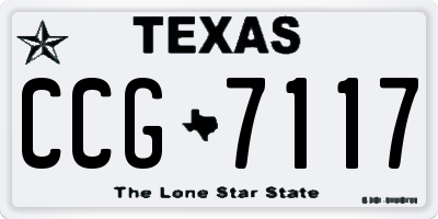 TX license plate CCG7117