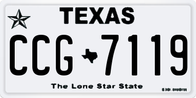 TX license plate CCG7119