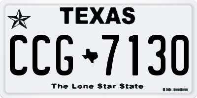 TX license plate CCG7130