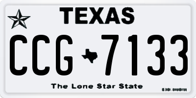 TX license plate CCG7133