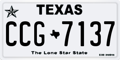 TX license plate CCG7137