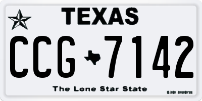 TX license plate CCG7142