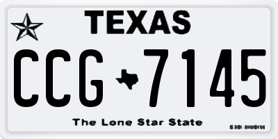 TX license plate CCG7145