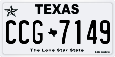 TX license plate CCG7149