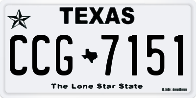 TX license plate CCG7151