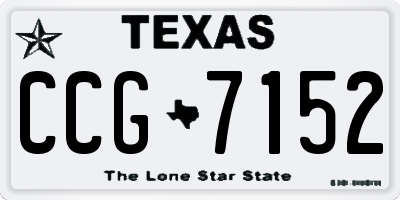 TX license plate CCG7152
