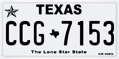 TX license plate CCG7153
