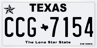 TX license plate CCG7154