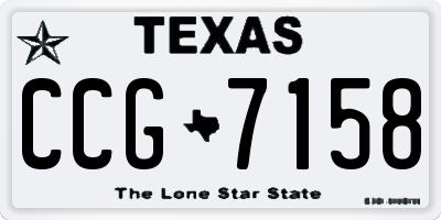 TX license plate CCG7158
