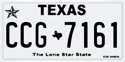 TX license plate CCG7161
