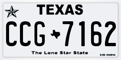TX license plate CCG7162