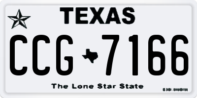TX license plate CCG7166