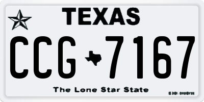 TX license plate CCG7167