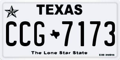 TX license plate CCG7173