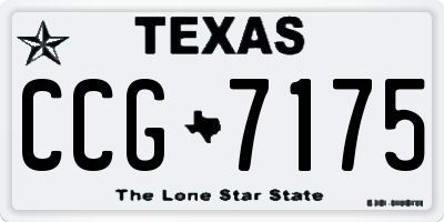 TX license plate CCG7175
