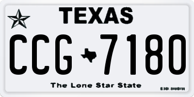 TX license plate CCG7180