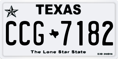 TX license plate CCG7182