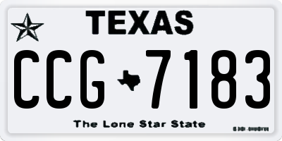 TX license plate CCG7183