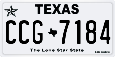 TX license plate CCG7184