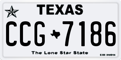 TX license plate CCG7186
