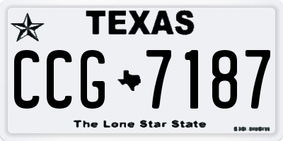 TX license plate CCG7187