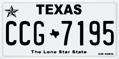 TX license plate CCG7195