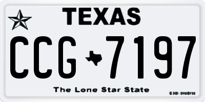 TX license plate CCG7197