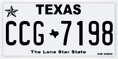 TX license plate CCG7198