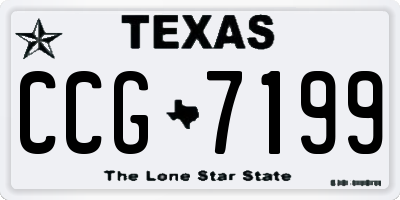 TX license plate CCG7199