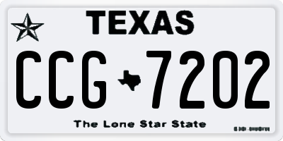 TX license plate CCG7202