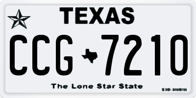 TX license plate CCG7210