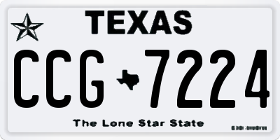 TX license plate CCG7224