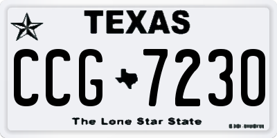 TX license plate CCG7230