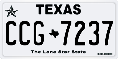 TX license plate CCG7237