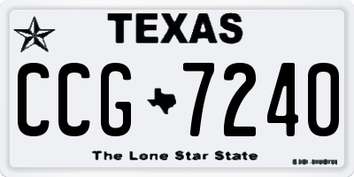 TX license plate CCG7240