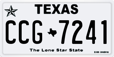TX license plate CCG7241