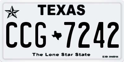 TX license plate CCG7242