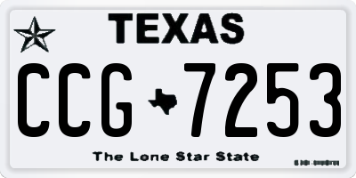 TX license plate CCG7253