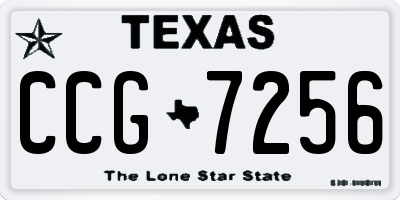 TX license plate CCG7256