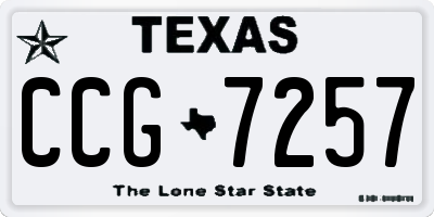 TX license plate CCG7257