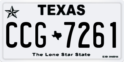 TX license plate CCG7261