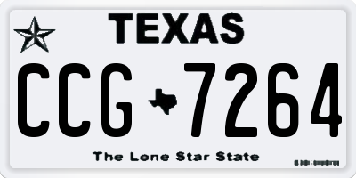 TX license plate CCG7264