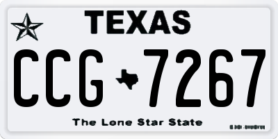TX license plate CCG7267