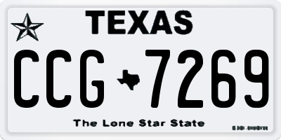 TX license plate CCG7269