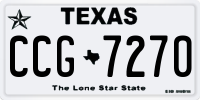 TX license plate CCG7270