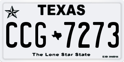 TX license plate CCG7273