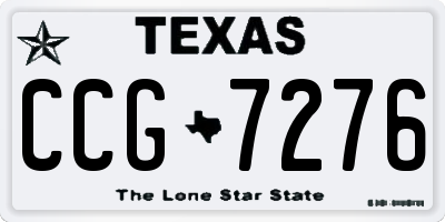 TX license plate CCG7276