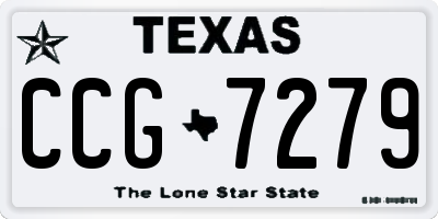 TX license plate CCG7279