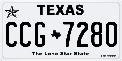 TX license plate CCG7280